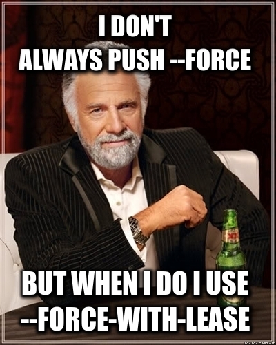 我不经常使用 push --force...
