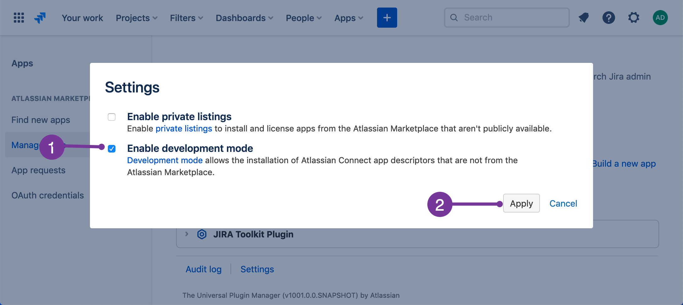 Atlassian plugin. Atlassian Confluence Server. Atlassian starting Screens.