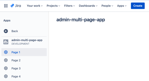 Apps with multiple admin pages