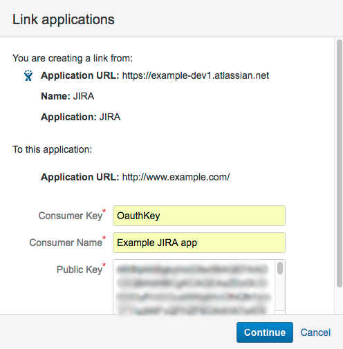 Enter the public key generated by Velaro for the Jira app